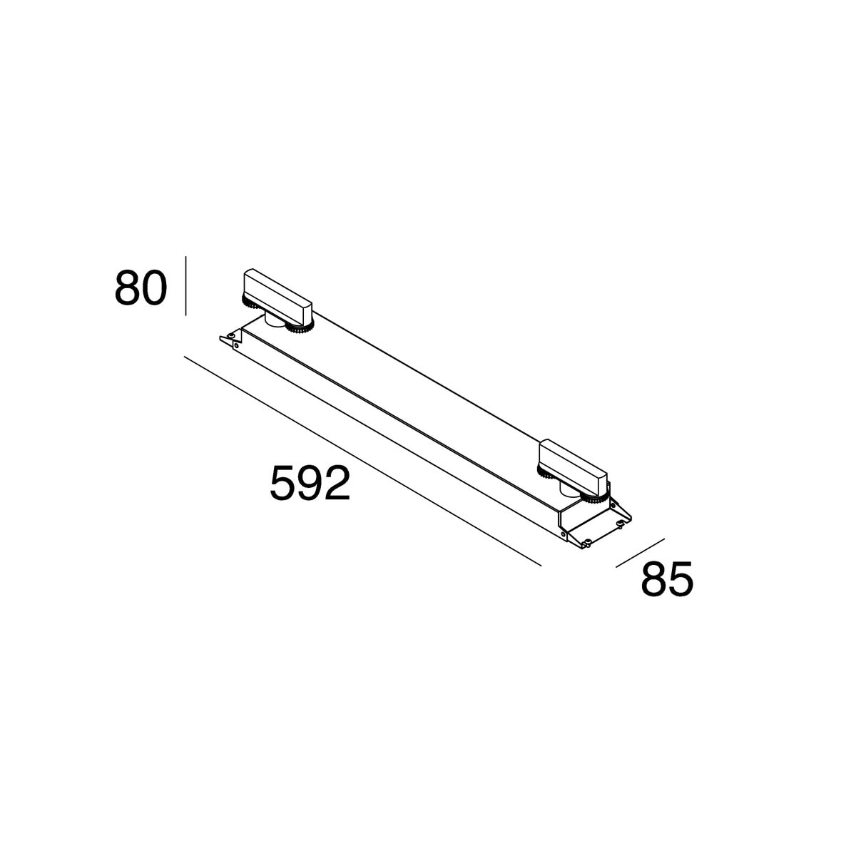 NOVALUX SRL - NOX1020B8.01 THE PANEL 3: KIT BIN.600X600 3P+DALI