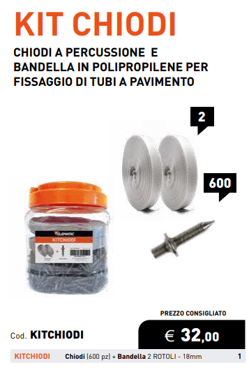 ELEMATIC SPIT - ITPKITCHIODI CHIODO A PERCUSSIONE ACCIAIO 18 MM