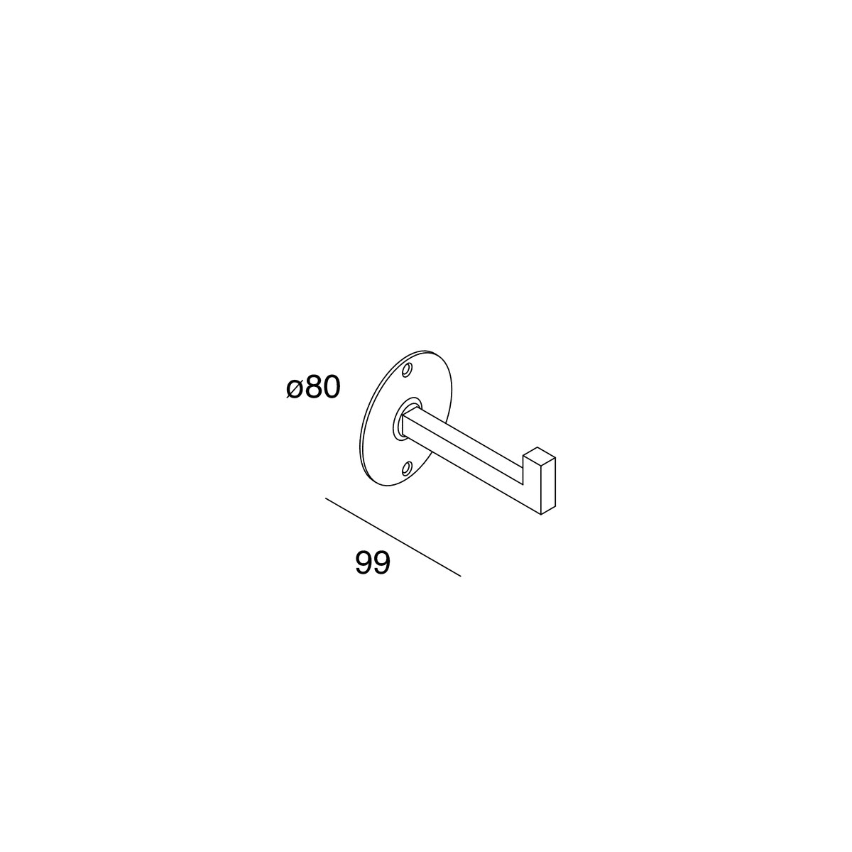 NOVALUX SPA - NOX107704.01 GANCIO A PARETE