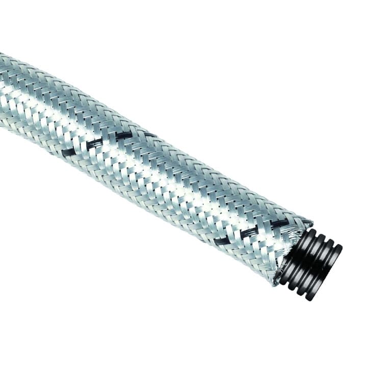 COSMEC - CSM5000-12T Tubo flessibile in poliammide PA6 12 x 15,8 mm, con treccia in acciaio zincato, AD15,8