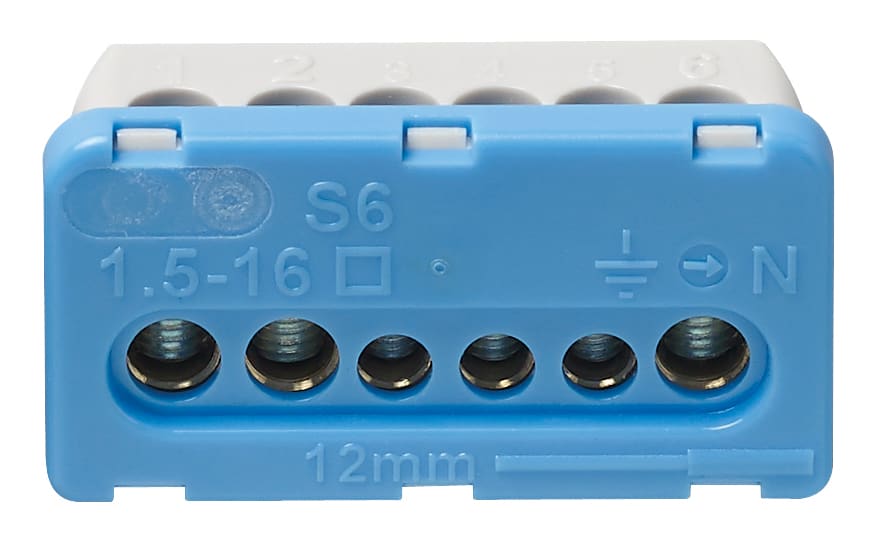 VIMAR SPA - VIWV53552 MORSETTIERA 6 FORI CENTR. ESTETICO BLU