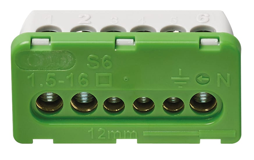 VIMAR SPA - VIWV53552.V MORSETTIERA 6 FORI CENTR. ESTETICO VERDE