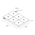 NOVALUX SPA - NOX111002.02 VISaVIS / BASE PER RICARICA MULTIPLA Per 6 lampade. (Garanzia: 5 anni )
