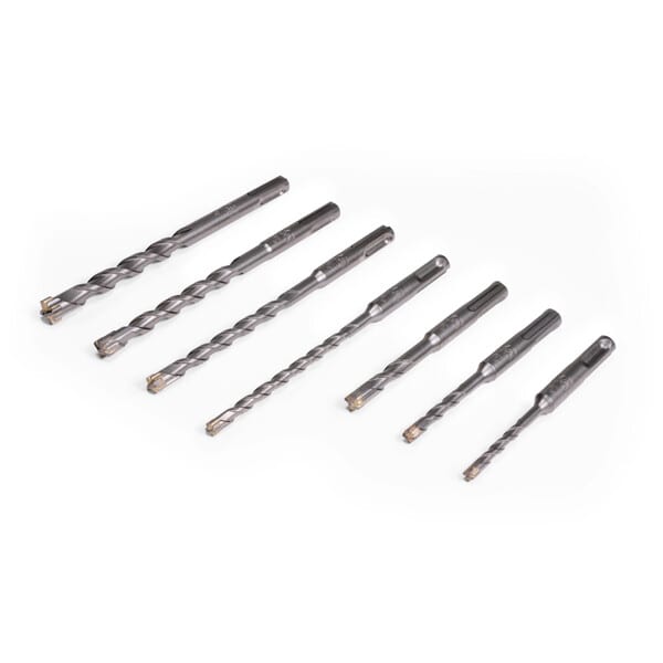 TRADEFORCE - TDM0118420006 SET 7 PUNTE SDS-PLUS DA MURO - 4 TAGLIEN