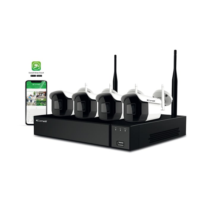COMELIT GROUP SPA - COEWIKIT004S02NB KIT WI-FI, NVR, 4 IPC BULLET 2MP, HDD 1T
