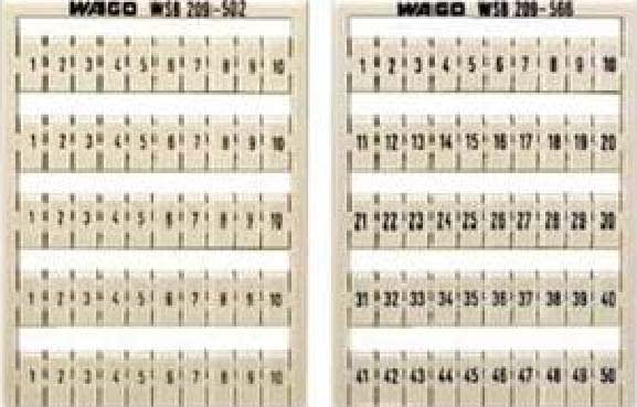 WAGO ITALIA SRL - WAG209-502 SCHEDA DI MARCATURA WSB COME SCHEDA, BIA