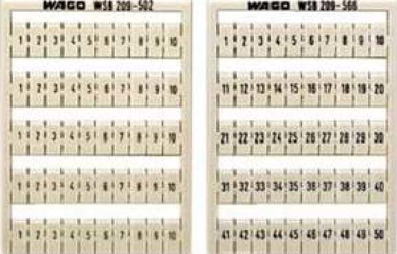 WAGO ITALIA SRL - WAG209-501 SCHEDA DI MARCATURA WSB COME SCHEDA, BIA
