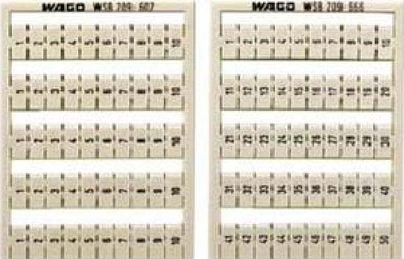 WAGO ITALIA SRL - WAG209-605 SCHEDA DI MARCATURA WSB COME SCHEDA, BIA